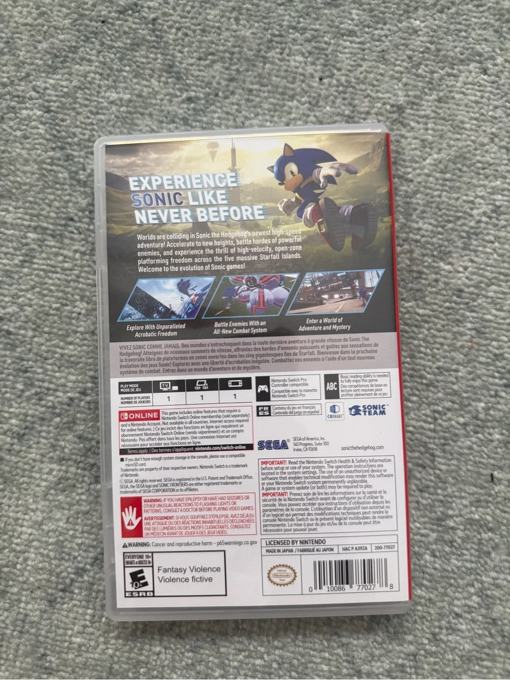 Sonic Frontiers Switch